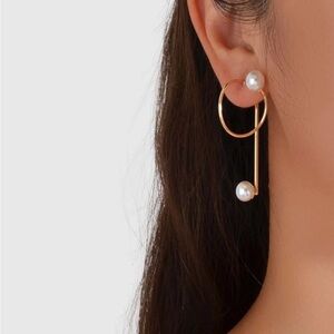 Linear Pearl Earrings New